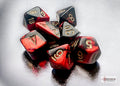 Gemini Black-Red/gold Mini-Polyhedral 7-Die Set (Mini Poly Release 3)