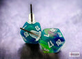 Stud Earrings Festive® Waterlily™ Mini-Poly d20 Pair