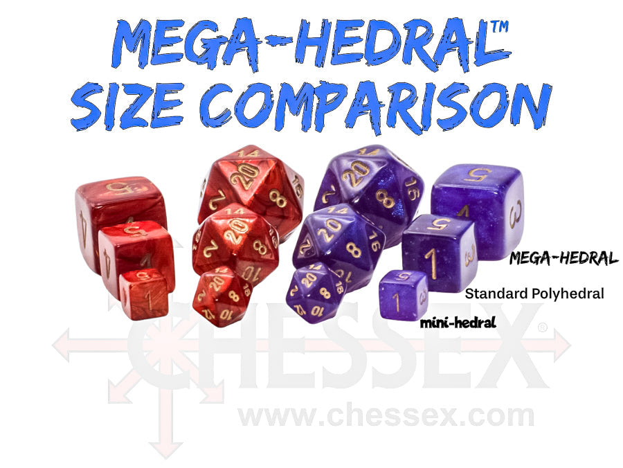 Scarab Mega-hedral Scarlet/gold 7-Die Set