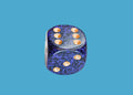Speckled 16mm D6 RPG Chessex Dice | Golden Cobalt - Purple and Black (sold per piece)