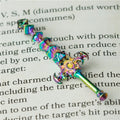 Dice Sword Rainbow 46mm x 9mm Trinket Novelty
