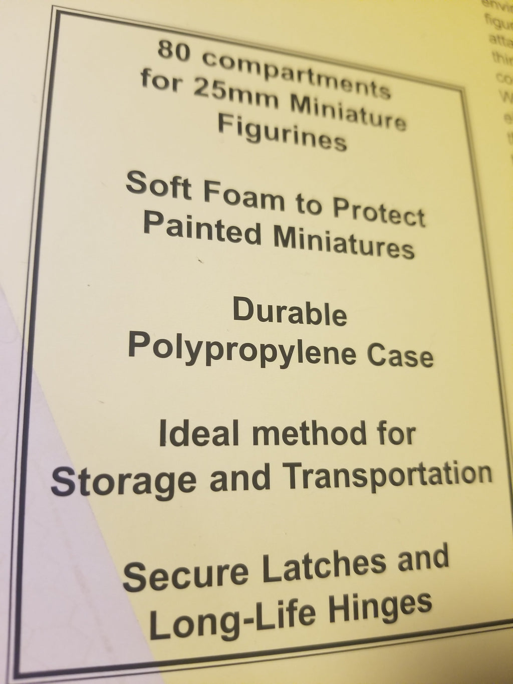 Large Figure Storage Box (80 figure capacity) - Precision-Crafted for 25mm Humanoids