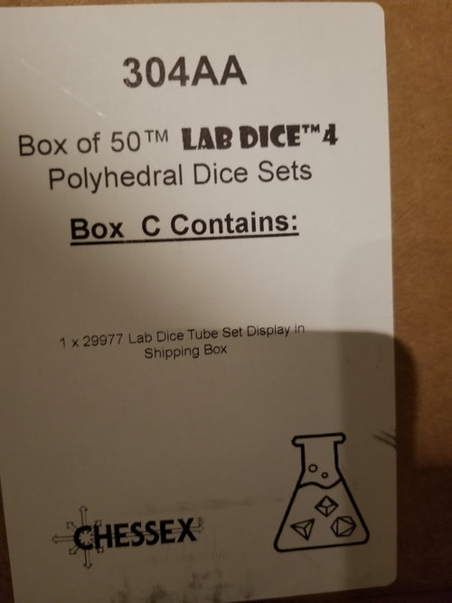 29977 Lab Dice Tube Display