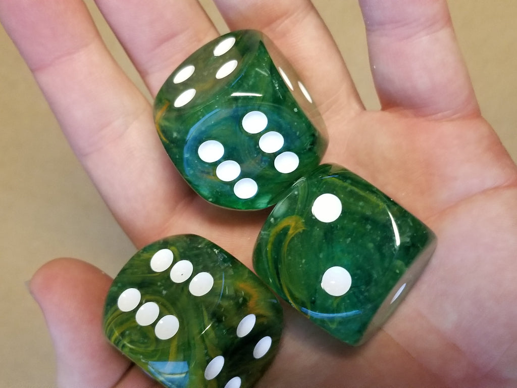 Nebula Spring/white Luminary 7-Dice/16mm/12mm/30mm/Ten10's