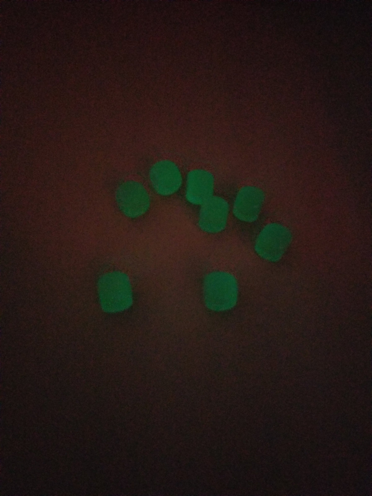 Green Glow in the Dark Blank d6 16mm Dice DIY (sold per die)