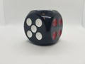 Opaque Black 50mm d6 with White Pips Jumbo Pipped Dice