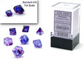Nebula® Mini-Polyhedral Nocturnal™/blue Luminary™ 7-Die Set (Mini Poly Release 1)