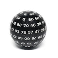 D100-Black Opaque w/white Numbers