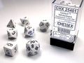Opaque Polyhedral White/black 7-Die Set Dnd Dice Set