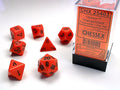 Opaque Polyhedral Orange/white 7-Die Set Dnd Dice Set