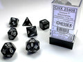 Opaque Polyhedral Black/white 7-Die Set Dnd Dice Set