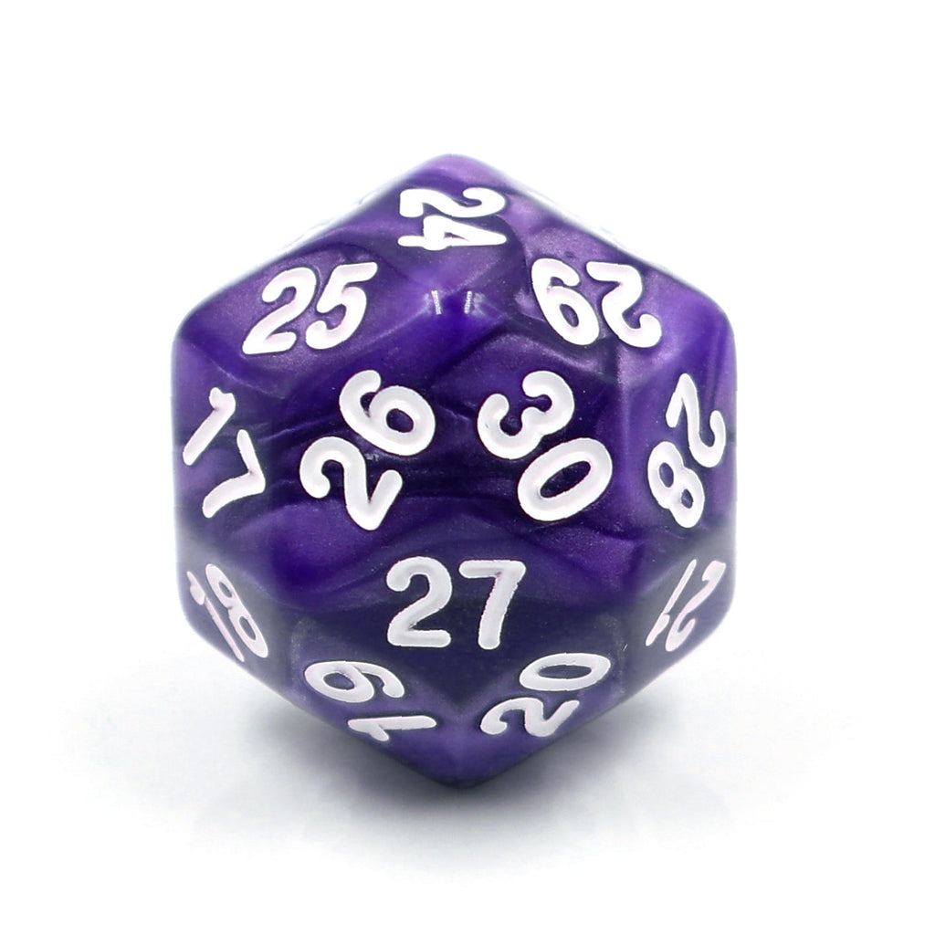 D30 Purple Pearl Single Die 30 Sided/s by HDdice / HengDadice