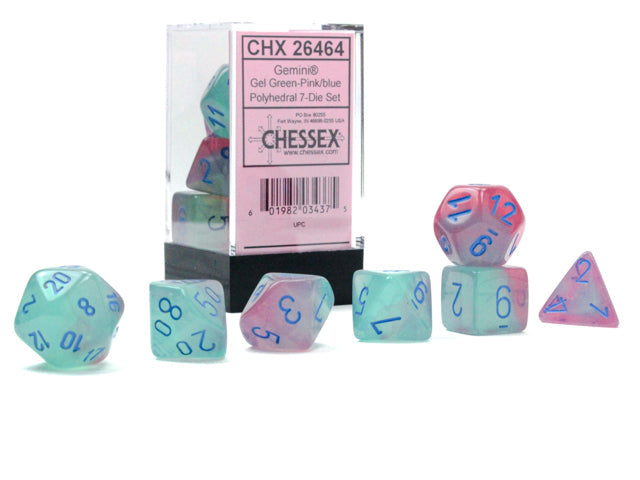 Gemini® Polyhedral Gel Green-Pink/blue Luminary™ 7-Die Set  / 16mm / 12mm / 30MM