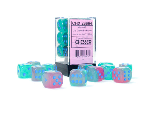 Gemini® Polyhedral Gel Green-Pink/blue Luminary™ 7-Die Set  / 16mm / 12mm / 30MM
