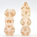 Shimmering Glitter Stars Dice Series Iridescent 7-Dice Set