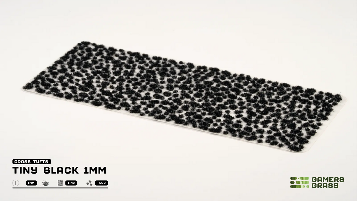 Gamers Grass | Tiny Tufts | Black (1mm)