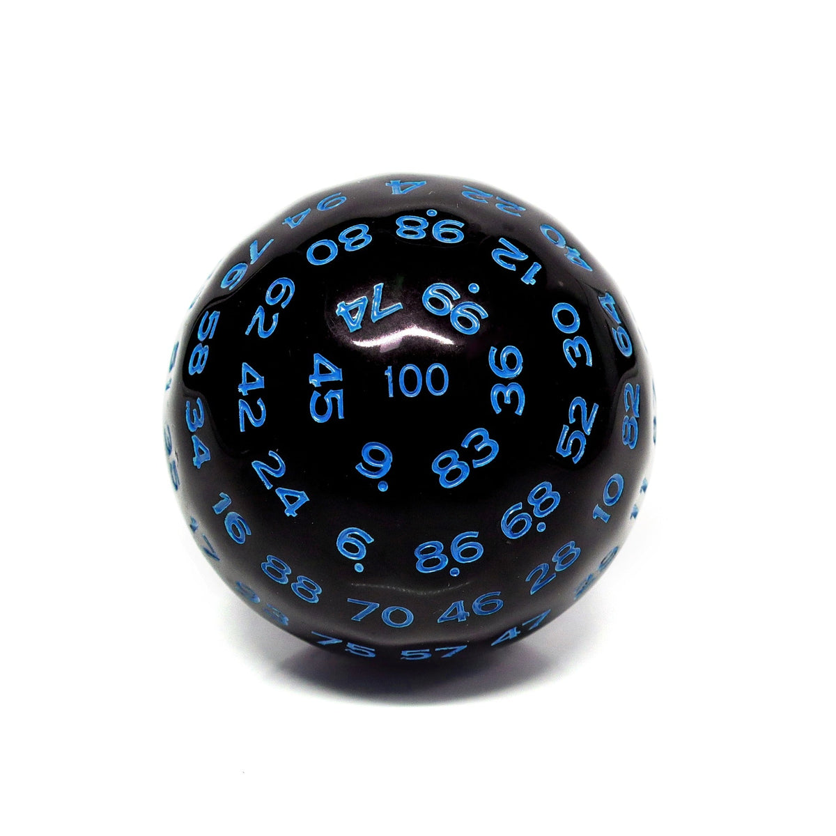 D100-Black Opaque w/Blue Numbers