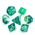 Green Demon Eye Dragon Eye Dice 7-Dice Set Resin Dungeons and Dragons Dice