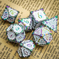 White Rainbow Metal Dice（Dagger of Venom）7-Dice Udixi RPG