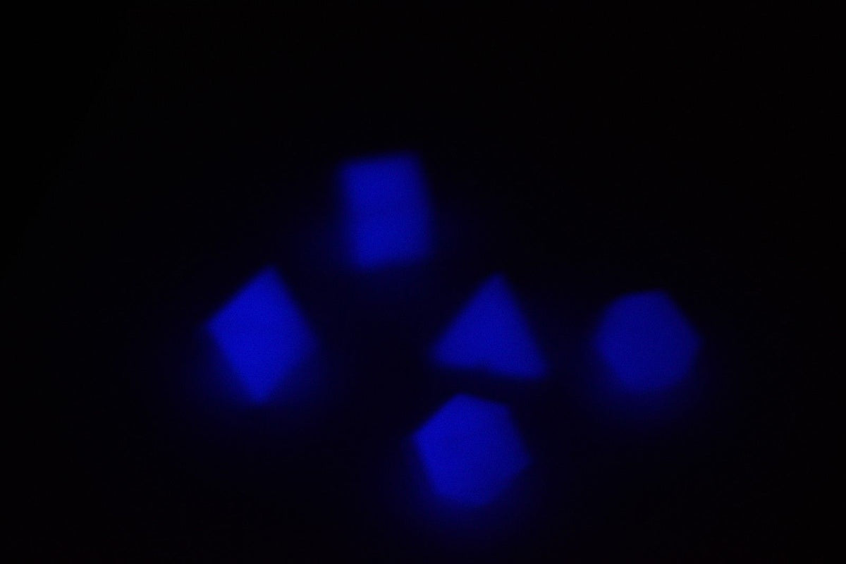 Vintage Ultra Rare Windmill Dice Poly Dice Set (5) RPG DnD Glows in the Dark
