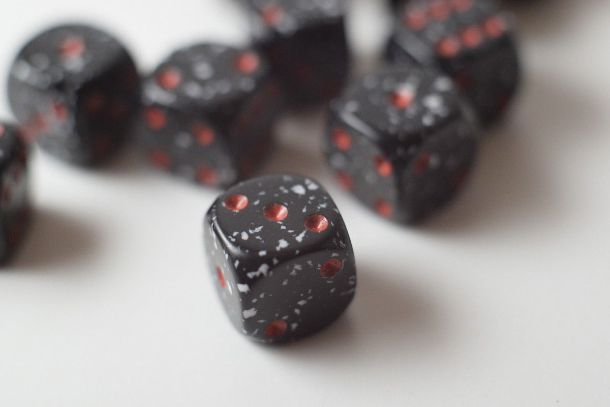 Space Speckled 12mm Dice pipped