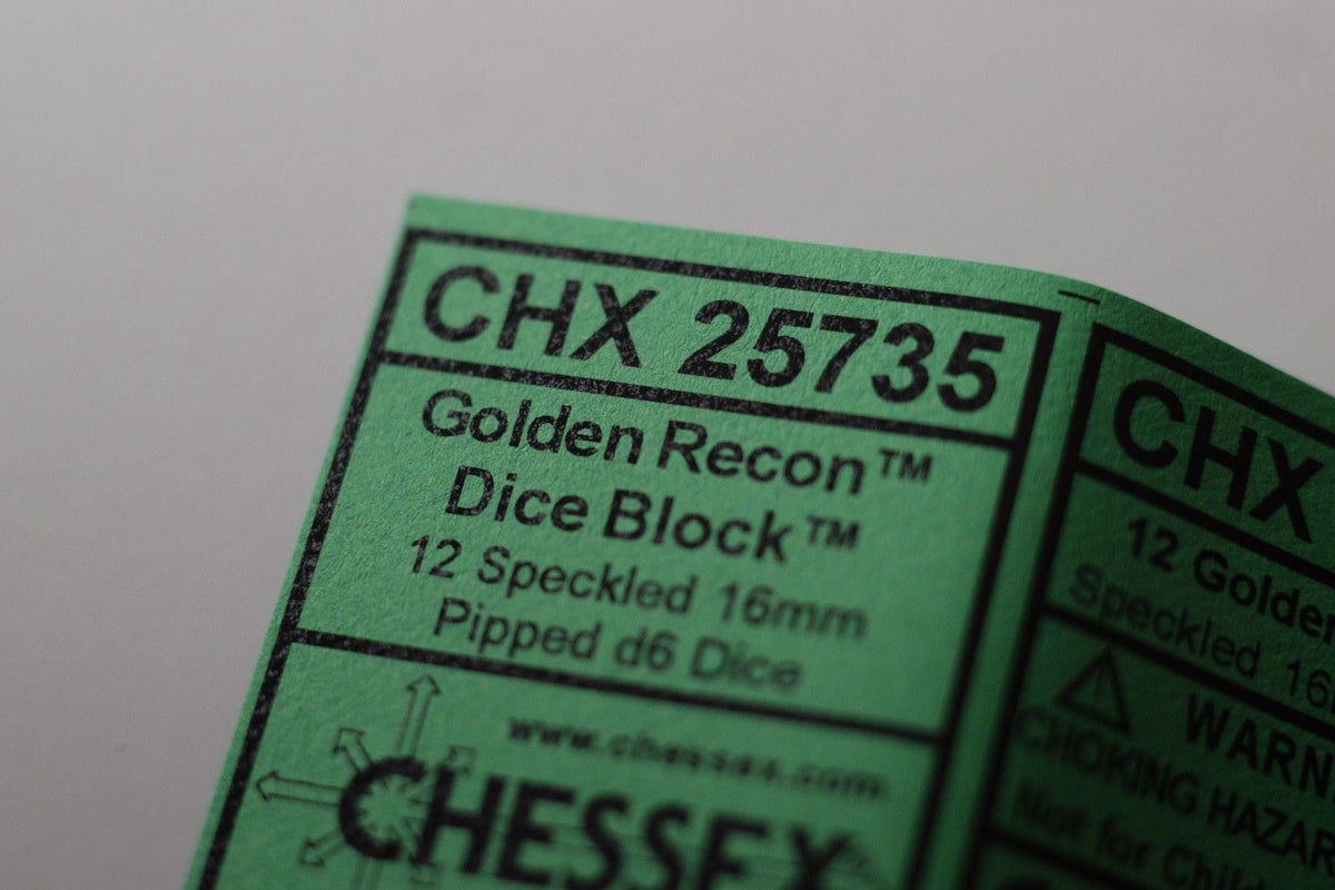 Golden Recon Speckled 16mm D6 Pipped