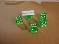 NEW Set of 5 Green Transparent Large Casino Size 19mm Dice Green Great Quality