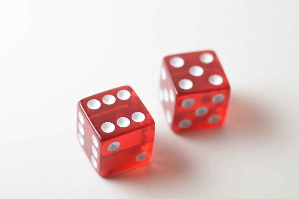 NEW Loaded Trick Transparent Red Dice Set Mis-Spotted 2, 5, 6 Only Not Weighted
