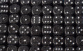 Ninja Speckled 16mm D6 Pipped | Black/Grey (sold per piece)