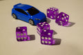 NEW Set of Purple Transparent 16mm Dice 5 Purple D6 RPG Bunco Home CASINO Games