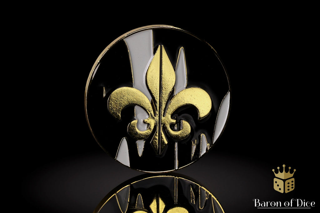 Fleur De Lis | Heritage | Metal Combat Gauge | Baron Coin™ Compatible