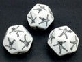 Hit Location Large d12 Opaque White custom engraved with body parts (Custom engraved) [by piece]