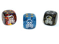 Skull & Crossbones d6 Pipped Dice 16mm | Custom Pirate Dice of Random Color (sold per piece)