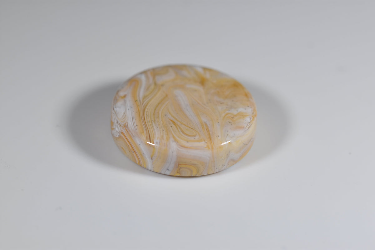 Backgammon Medium Checker Marble Ivory (28mm x8mm)