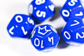 Opaque Blue/white Crown d12