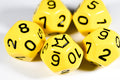 Opaque Yellow/black Crown d12