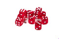 Translucent 16mm Pipped d6 Dice Red/Orange/Yellow/Green/Blue/Purple/Clear/Black/Pink (sold by the piece)