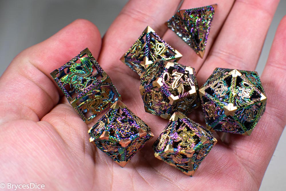 (Golden Rainbow) Deadly Dragon Dice: Shards of Oblivion Hollow Metal