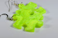 Earrings Vortex Puzzle Piece Pair (Bright Yellow) [15]