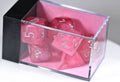 Ghostly Glow Pink/silver Polyhedral 7-Dice Set