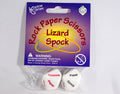 Rock Paper Scissors Lizard Spock Dice by Koplow Games White w/ Red and Black Novelty