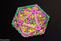 Rainbow d2 Coin Shaped like d20 w/ Purple/Yellow Tint (V2)