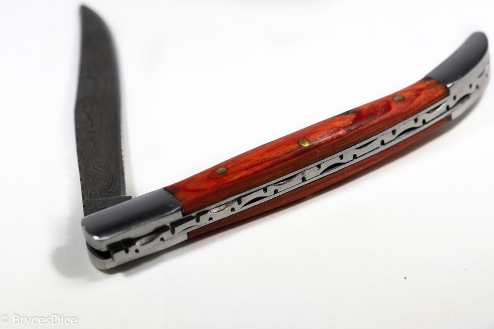 (Black) 9" Damascus Pocket Knife
