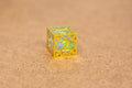 Single d20/d6 Forged in Frost (Resin Dice Encased in Metal) Permafrost/Purple/Opal/Dragon