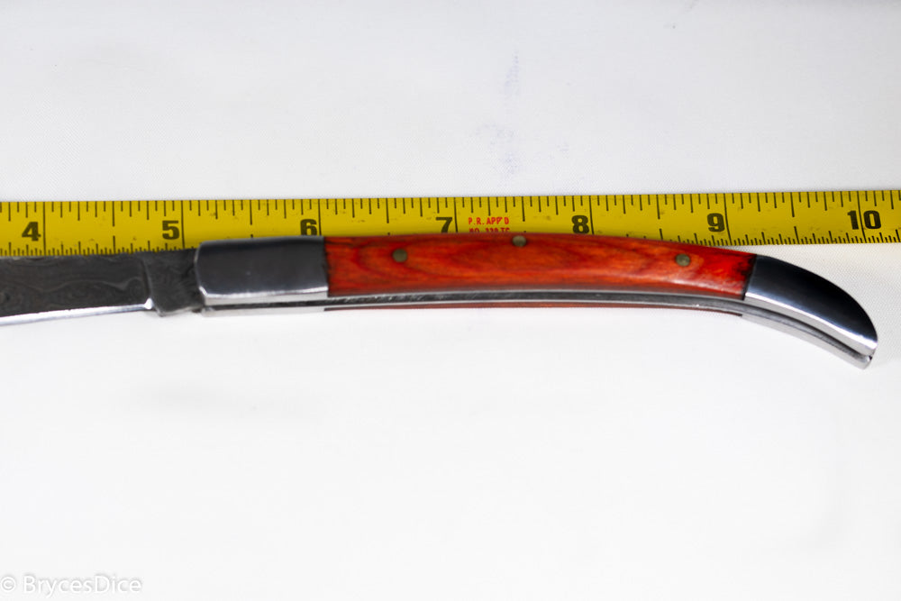 (Steel) 9" Damascus Pocket Knife