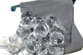 Clear Glass Stones Off-Sized Bagged (approx 25) Glass Gaming