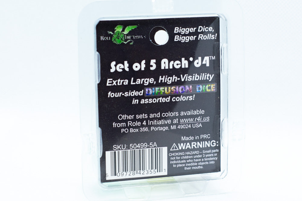 Set of 5 Arch'd4 Diffusion Dice in Assorted Colors by R4I