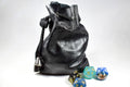 Handmade Leather Dice Bag (Black)