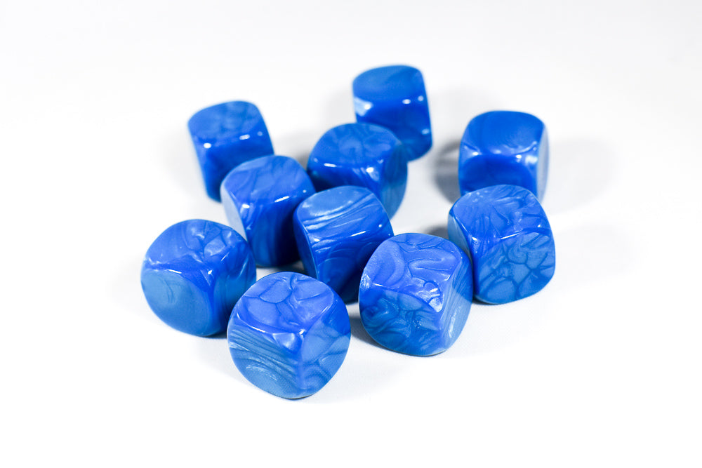 Pearl Blue Blank 16mm d6 (sold per piece)