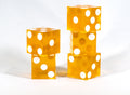 Orange Saffron Casino Dice d6 19mm Razor Edge No Serial Numbers or Names Clean